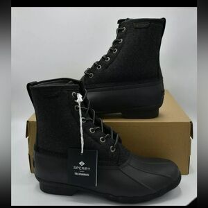 Sperry Mens Size 9.5 M Saltwater Wool Dark Grey Duck Shoes Boots STS23076